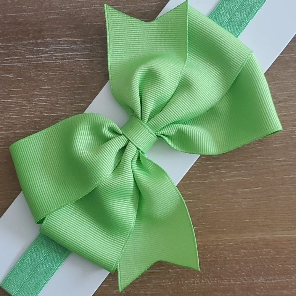 NWT Boutique Hairbow Headband Apple Green